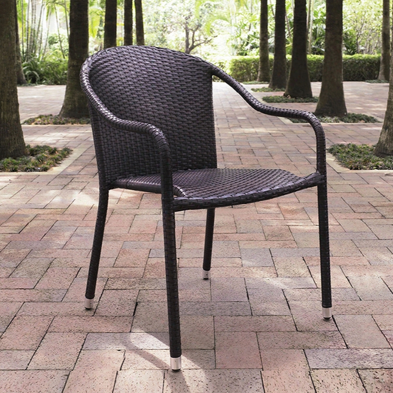 Crosley Palm Harbor Outdoor Wicker Stackable Chairs - Set Of 4