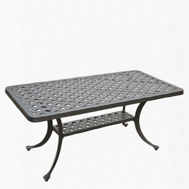 Crosley Sedona Rectangular Cocktail Table In Charcoal Black