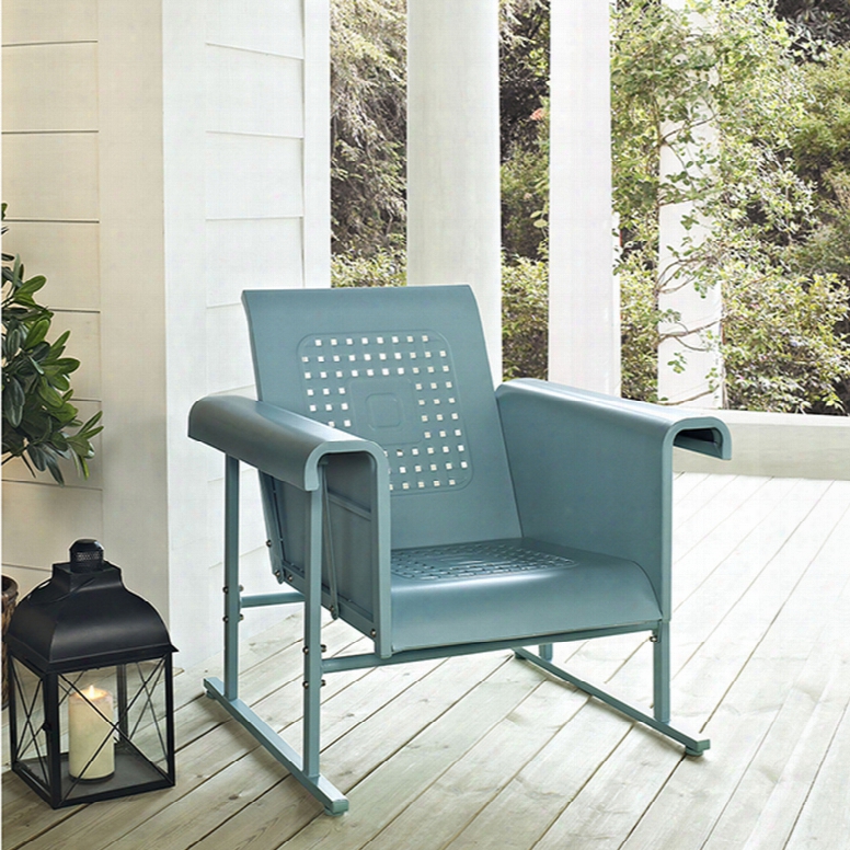 Crosley Veranda Single Glider Chair In Caribbean Blue