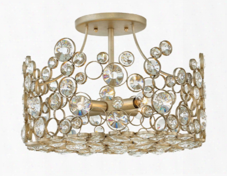 Fredrick Ramond Anya 4-light Chandelier In Silver Leaf