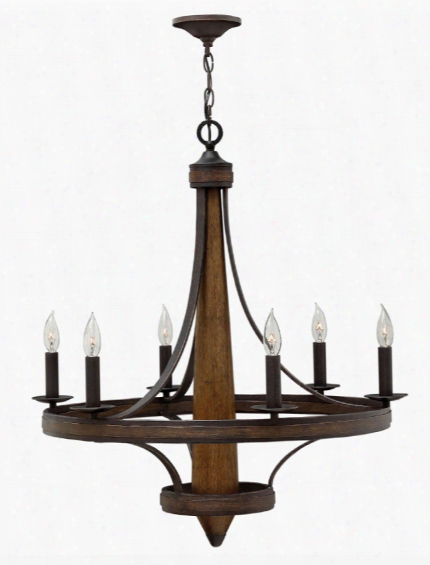 Fredrick Ramond Bastille 6-light Chandelier In Vintage Bronze