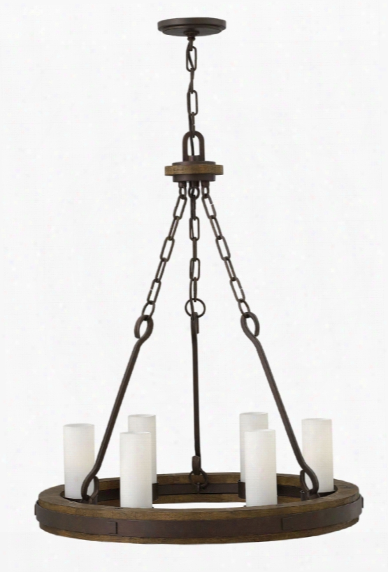 Fredrick Ramond Cabot 6-light Chandelier In Rustic Iron