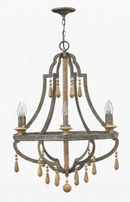 Fredrick Rmaond Cordoba 6-light Chandelier In Distressed Iron