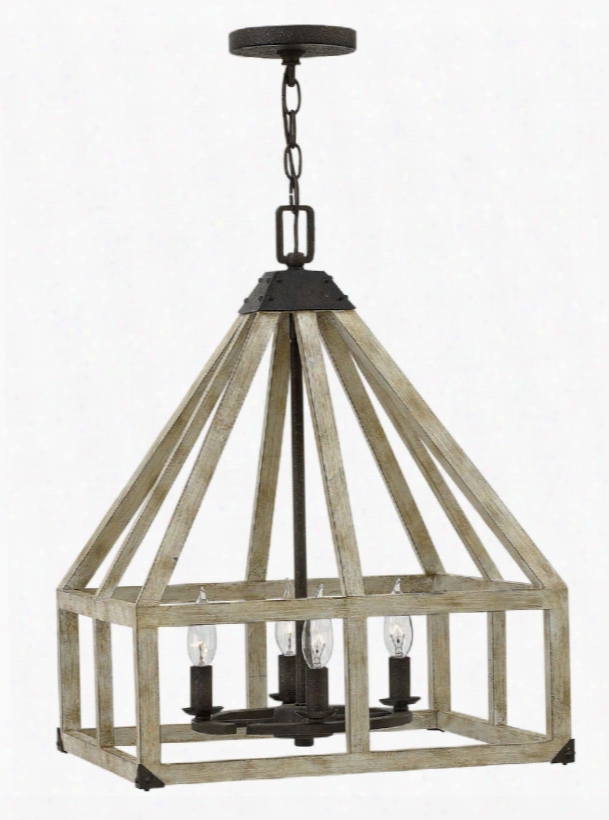 Fredrick Ramond Emilie 4-light Chandelier In Iron Rust