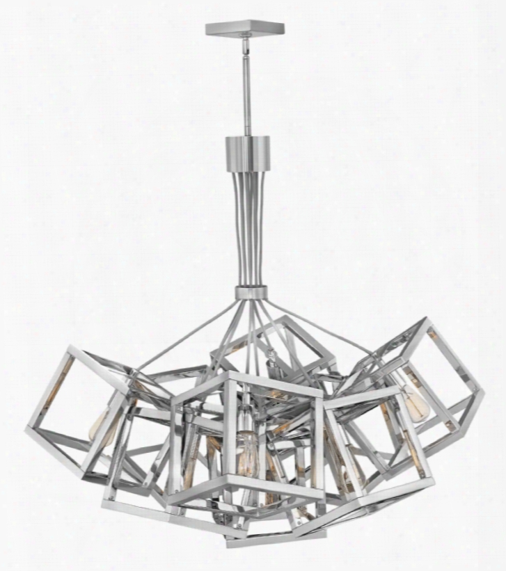 Fredrick Ramond Ensemble 9-light Chandelier In Polished Nickel