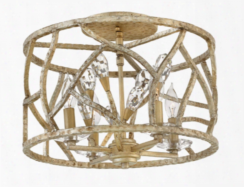 Fredrick Ramond Eve Foyer Semi Flush Mount In Champagne Gold