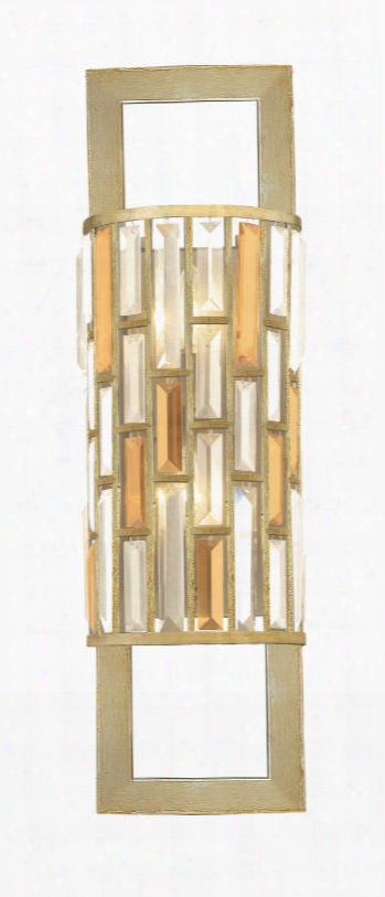 Fredrick Ramond Gemma 2-light Sconce In Silver Leaf