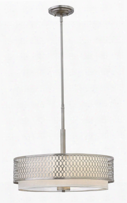 Fredrick Ramond Jules 3-light Brushed Nickel Chandelier