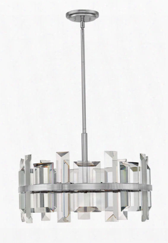 Fredrick Ramond Odette 6-light Chandelier In Polished Nickel