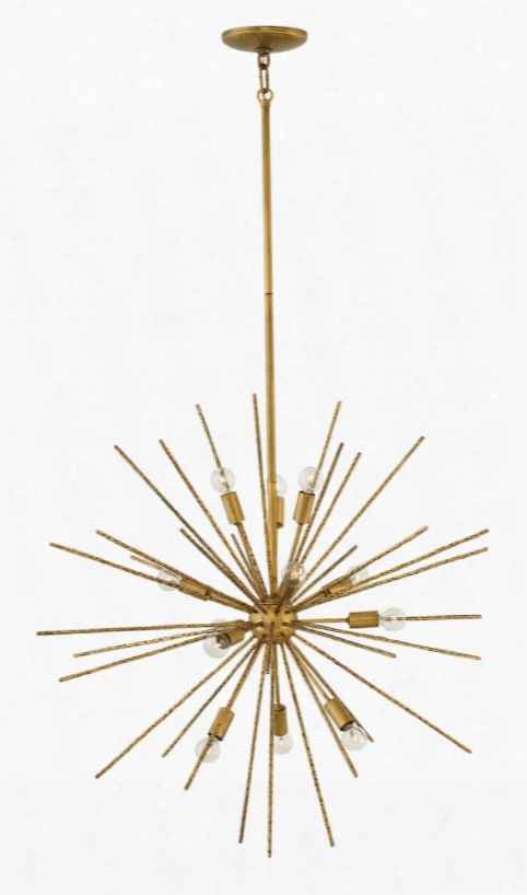 Fredrick Ramond Tryst 12-light Chandelier In Hammered Bronze