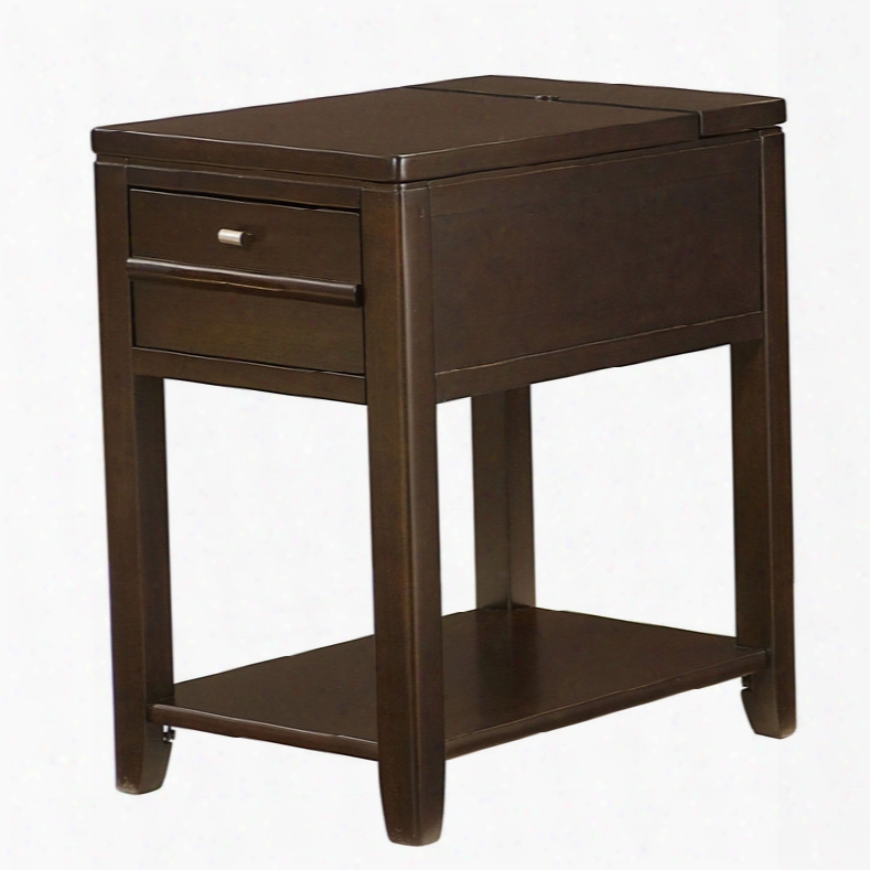 Hammary Chairsides Owntown Chairside Table In Espresso