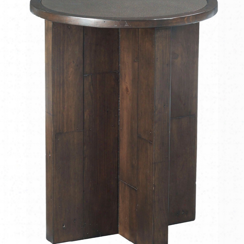 Hammary Reclamation Place Post & Beam Round End Table