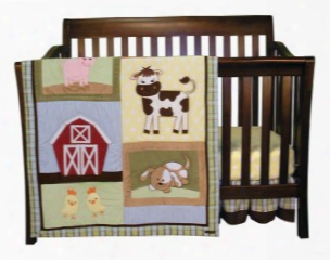 Trend Lab Baby Barnyard 3 Piece Crib Set