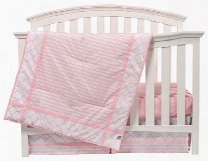 Trend Lab Pink Sky 3 Piece Crib Bedding Set