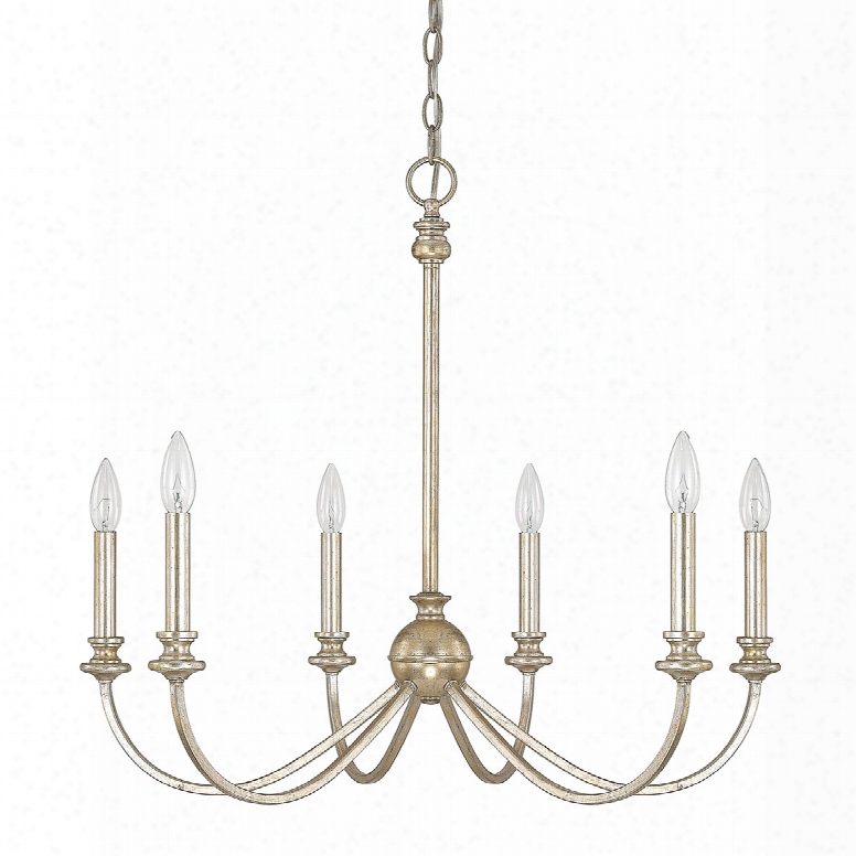 Capital Lighting Alexander 6-light Chandelier In Winter Gold