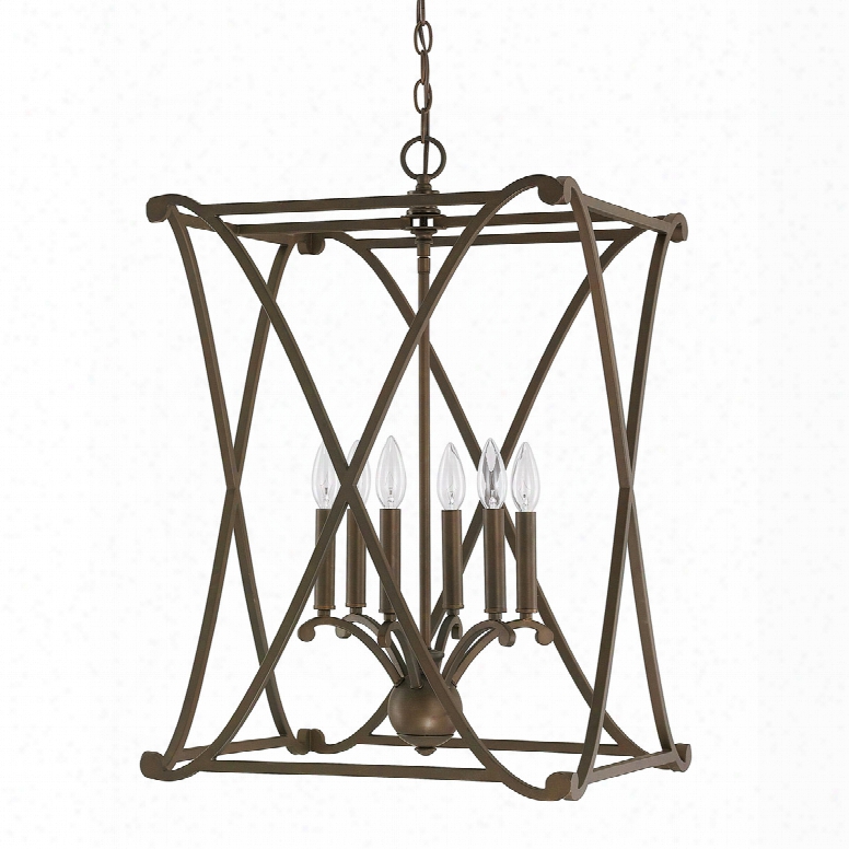 Capital Lighting Alexander 6-light Foyer Pendant In Burnished Bronze