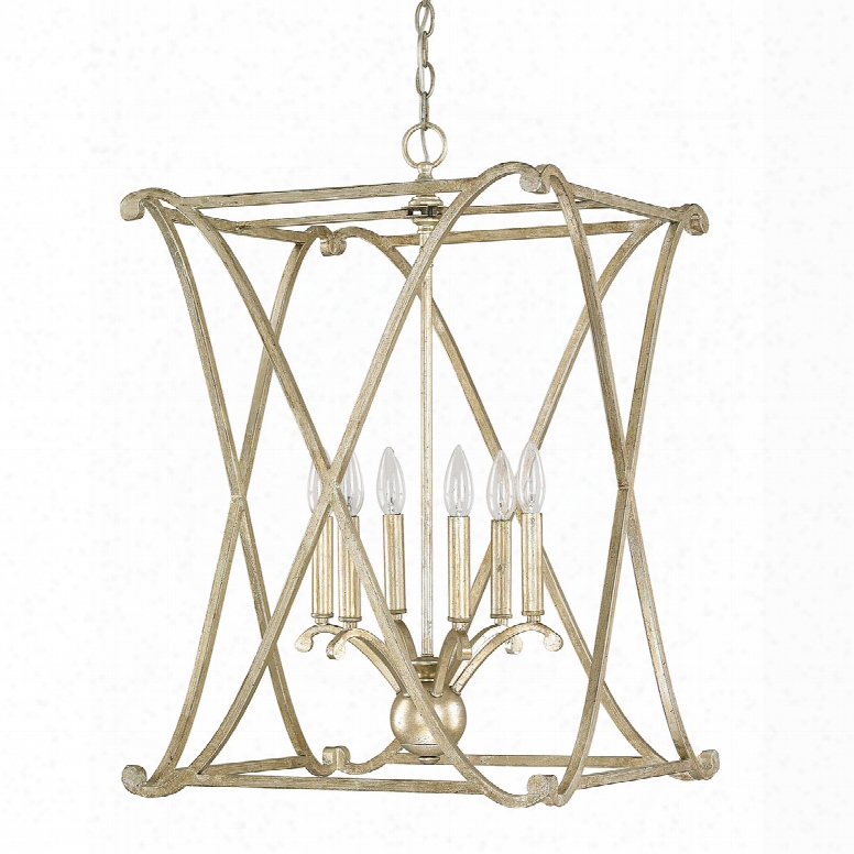 Capital Lighting Alexander 6-light Foyer Pendant In Winter Gold