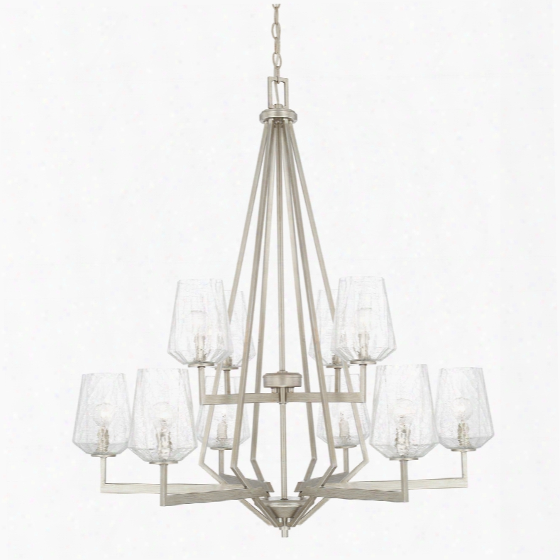 Capital Lighting Arden 10-light Chandelier In Brushed Silver