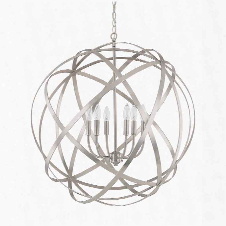 Capital Lighting Axis 6-light Pendant In Brushed Nickel