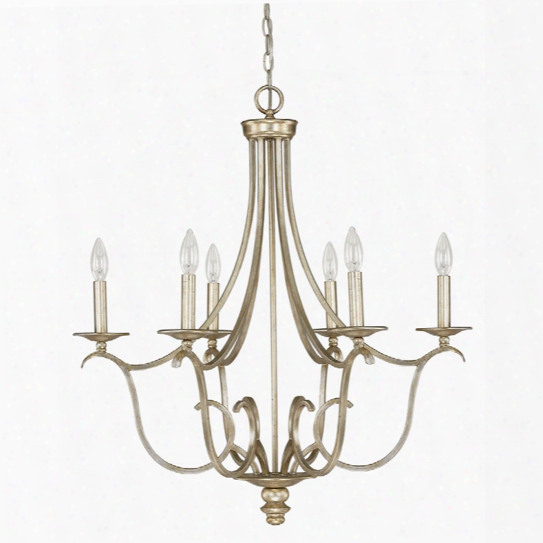 Capital Lighting Bailey 6-light Chandelier In Winter Gold