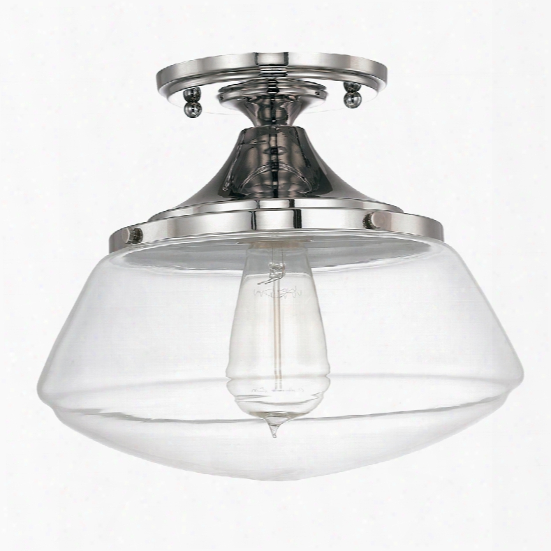 Capital Lighting Baxter 1-light Polished Nickel Semi-flush