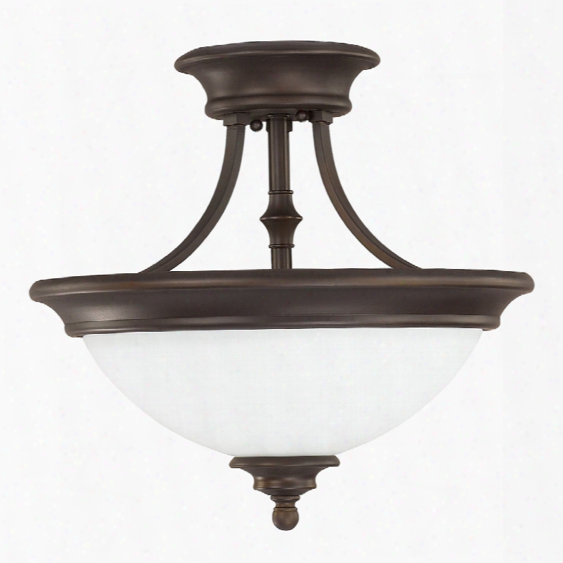 Capital Lighting Belmont 2-light Semi-flush In Burnished Bronze