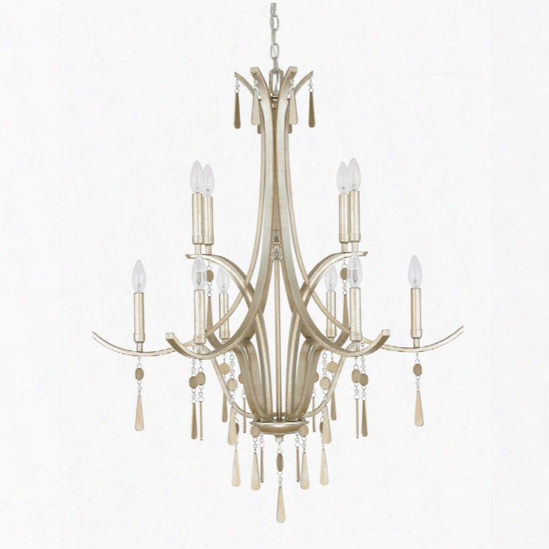 Capital Lighting Berkeley 10-light Chandelier In Winter Gold