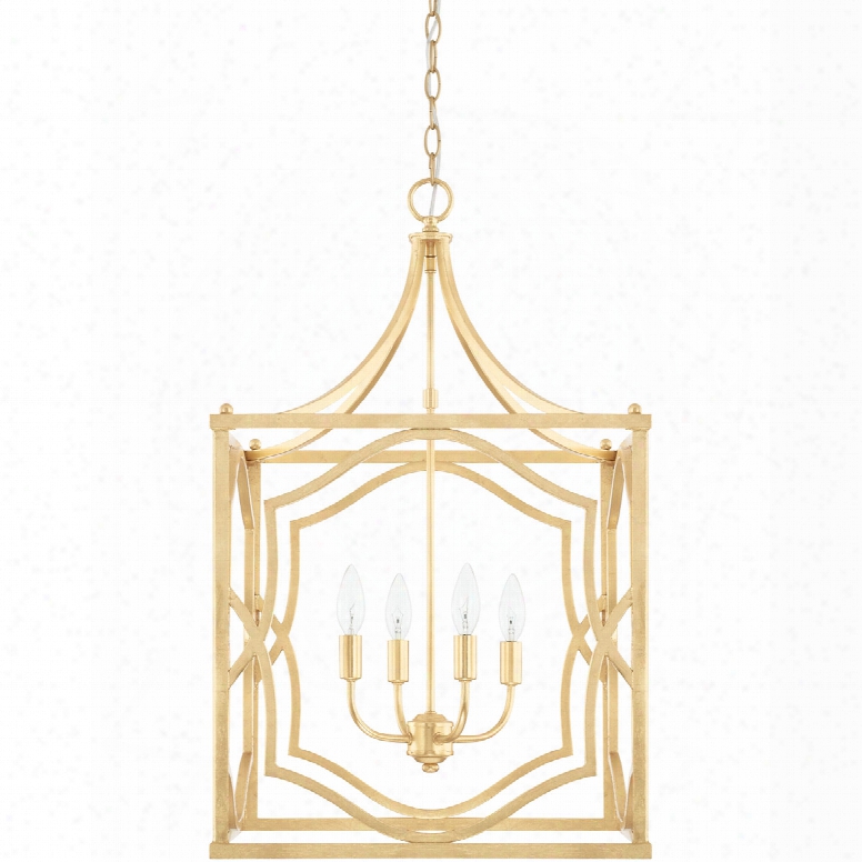 Capital Lighting Blakely 4-light Foyer Pendant In Capital Gold