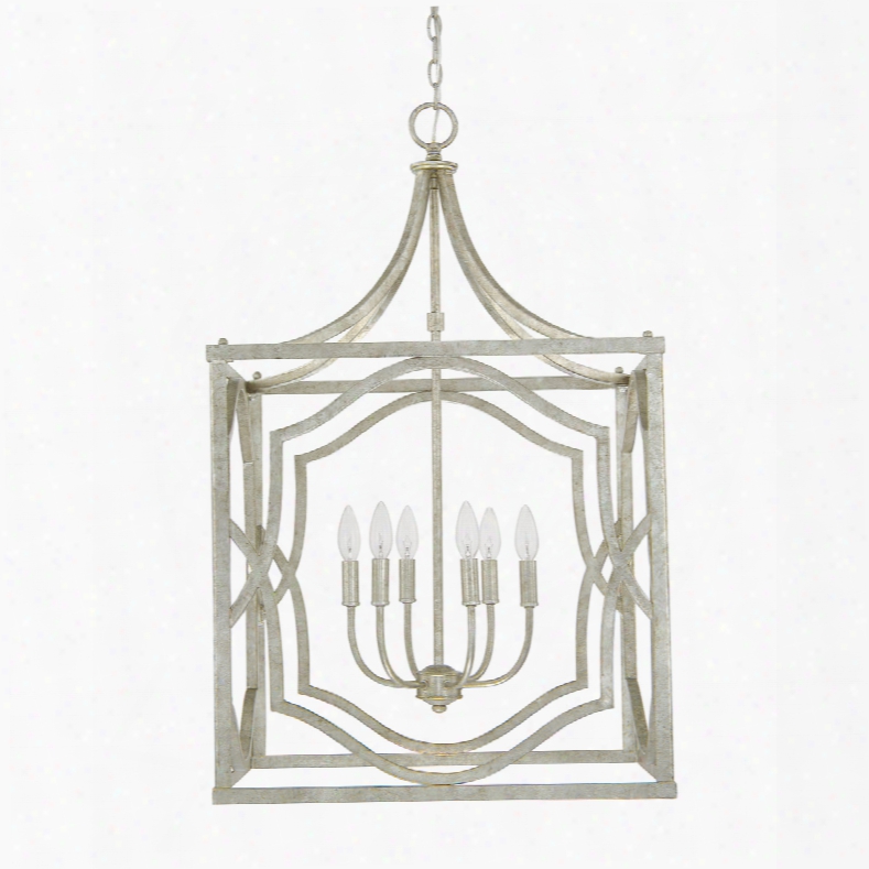 Capital Lighting Blakely 6-light Foyer Pendant In Antique Silver
