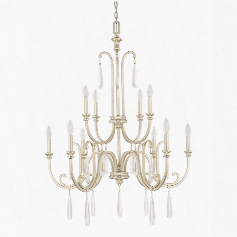 Capital Lighting Cambridge 10-light Chandelier In Winter Gold