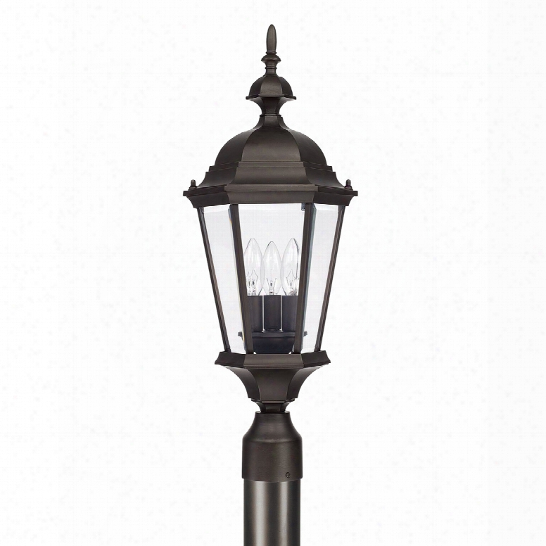 Capital Lighting Carriage House 3-light Outdoor Post Fixture In Old Bronze