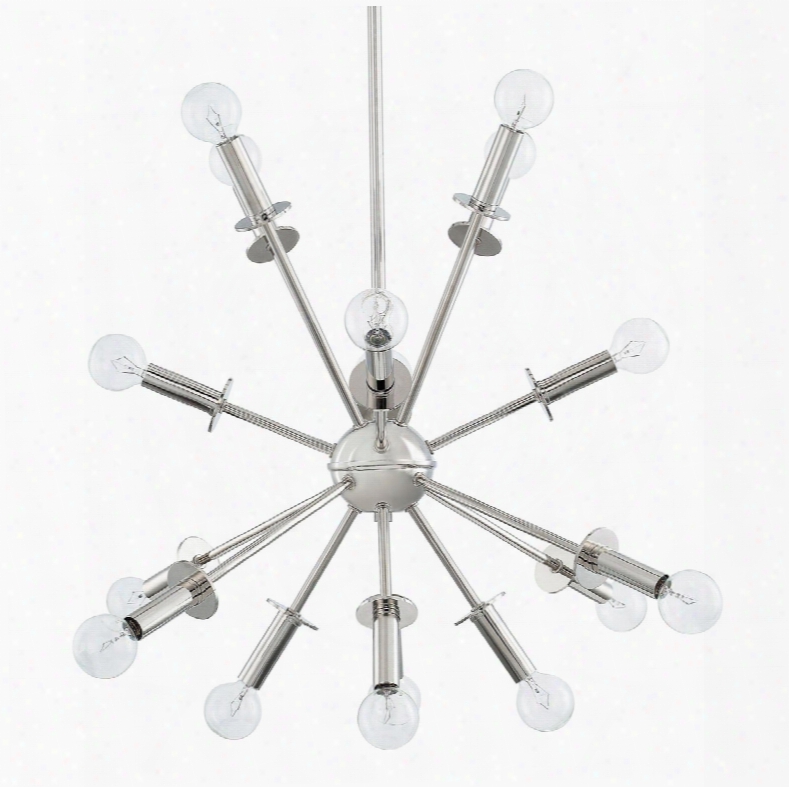 Capital Lighting City 16-light Chandelier In Polished Nickel