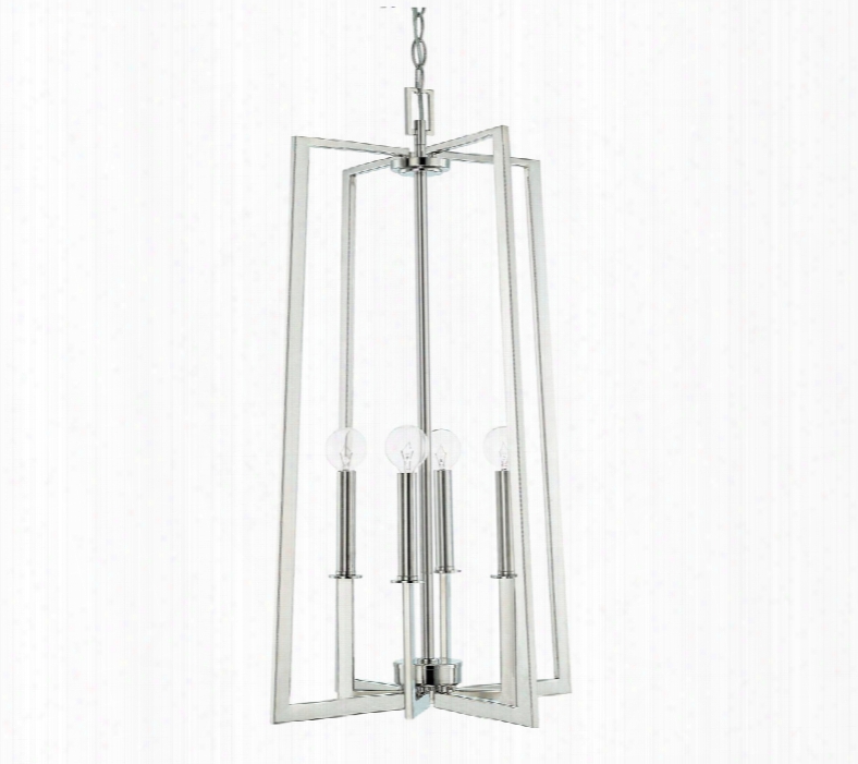 Capital Lighting City 4-light Foyer Pendant In Polished Nickel