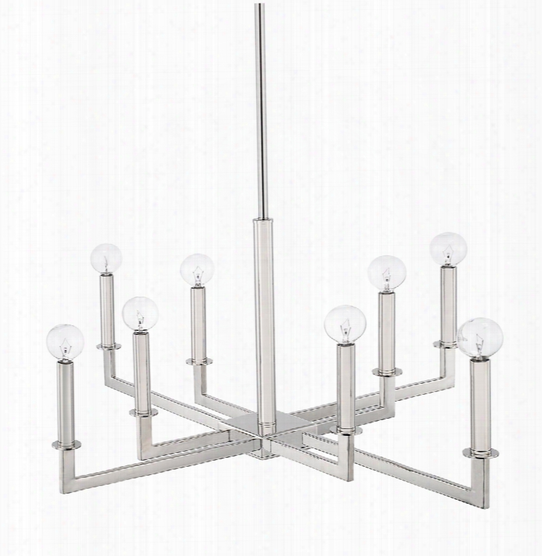 Capital Lighting City 8-light Chandelier In Polished Nickel