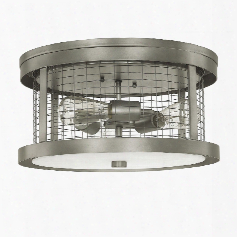 Capital Lighting Davis 3-light Flush Mount In Plumbago