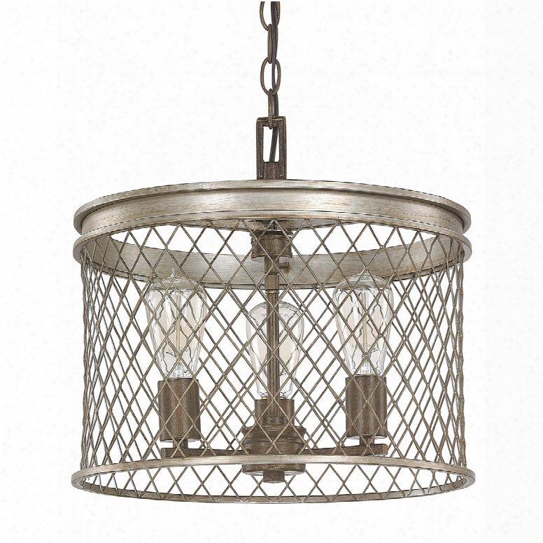 Capital Lighting Eastman 3-light Pendant In Silver And Bronze