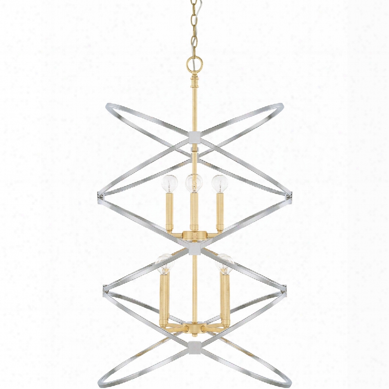 Capital Lighting Fire And Ice 8-light Foyer Pendant In Fire And Ice