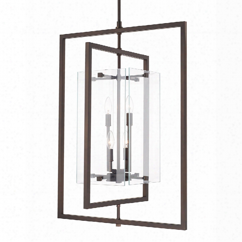 Capital Lighting Foyers 4-light Pendant In Burnixhed Bronze