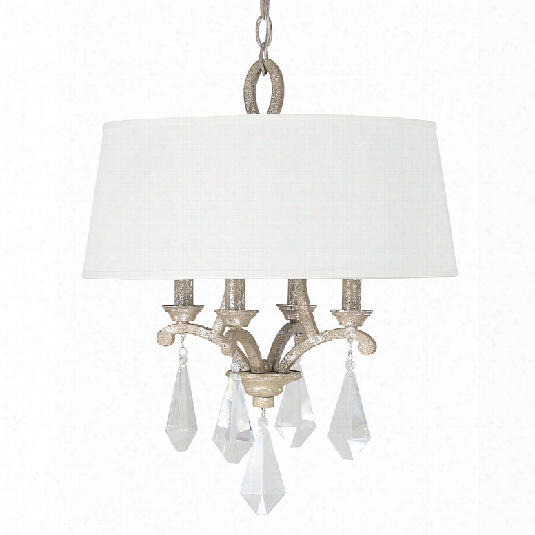 Capital Lighting Harlow 4-light Pendant In Silver Quartz