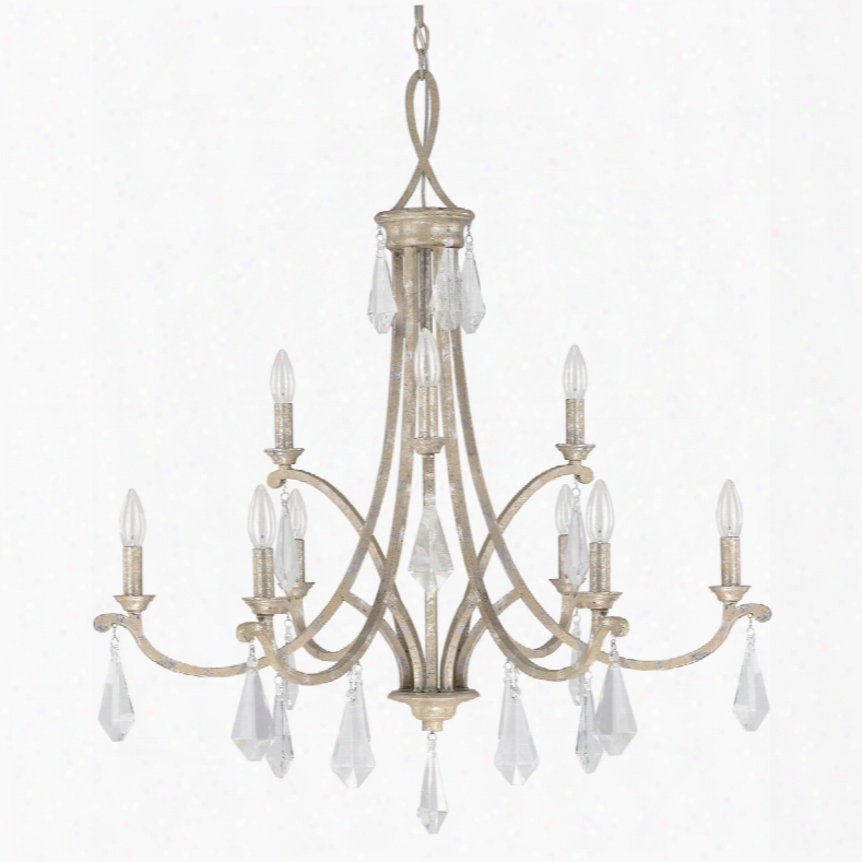 Capital Lighting Harlow 9-light Chandelier In Silver Quartz