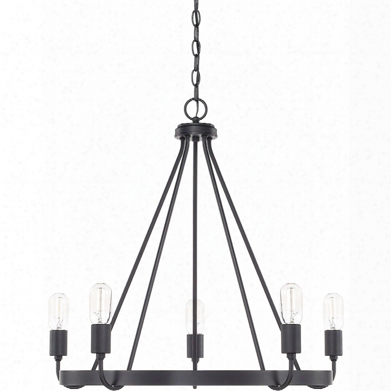 Capital Lighting Homeplace 5-light Chandelier In Matte Black