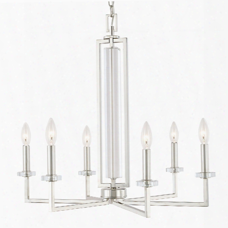 Capital Lighting Hudson 6-light Chandelier In Polished Nickel