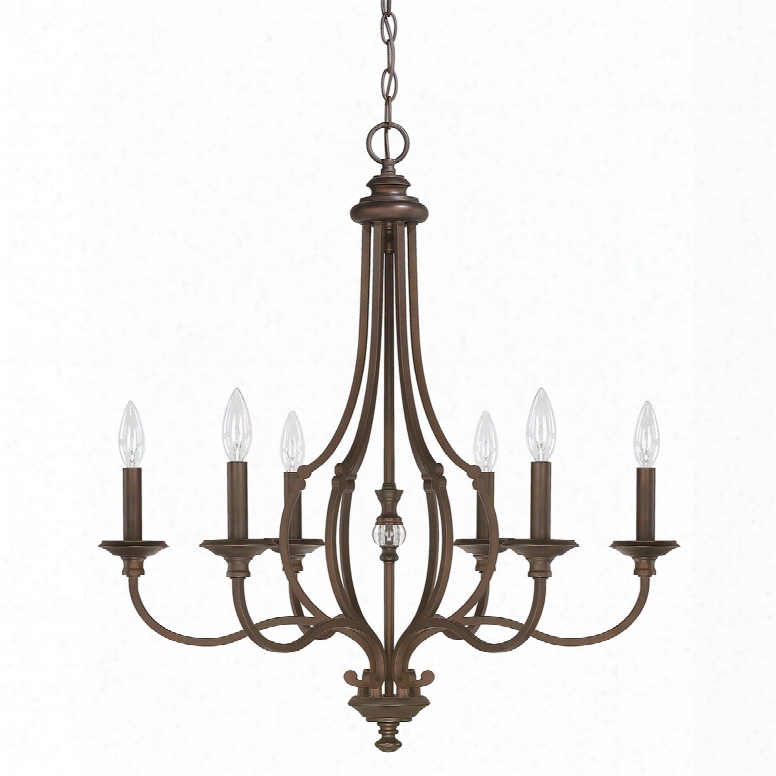 Capital Lighting Leigh  6-light Chandelier In Burnished Bronze