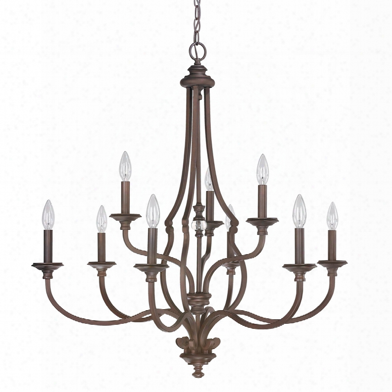 Capital Lighting Leigh 9-light Chandelier In Burnished Bronze