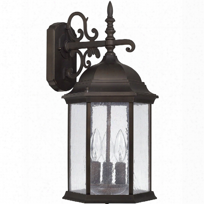 Capital Lighting Main Street 3-light 19 Inch Outdoor Wall Lantern In Old Bronze