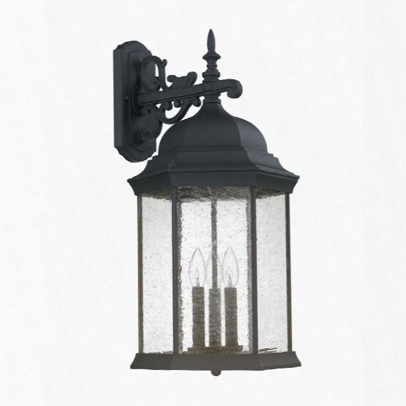 Capital Lighting Main Street 3-light Outdoor Wall Lantern In Black