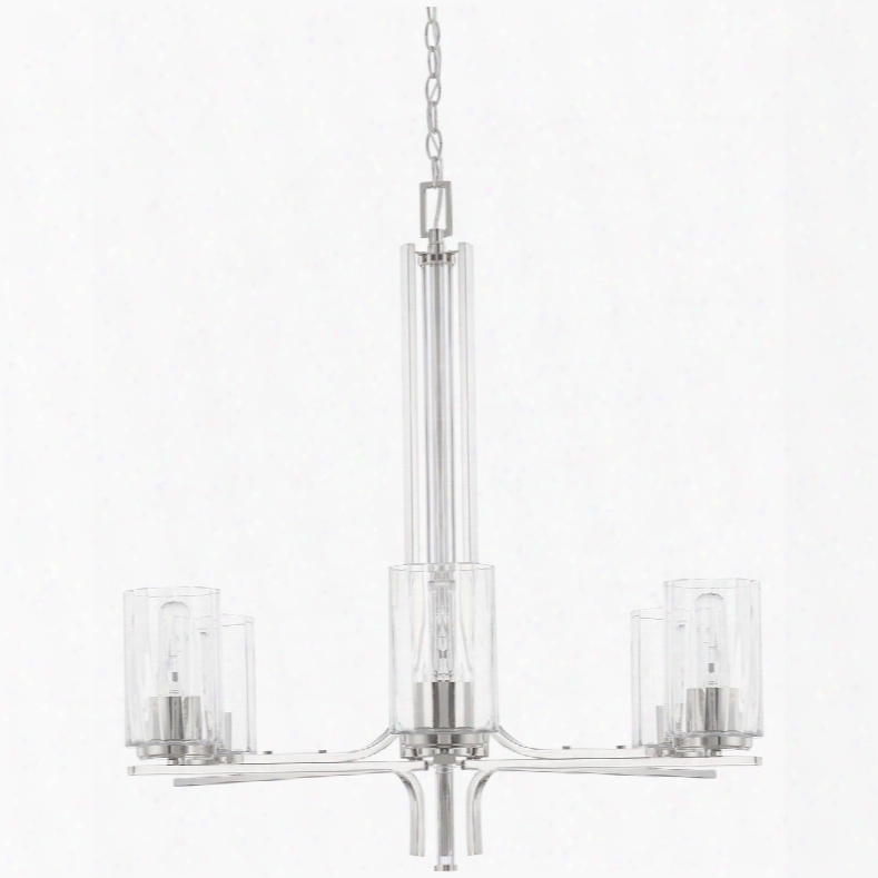 Capital Lighting Manhattan 6-light Chandelier In Polished Nickel