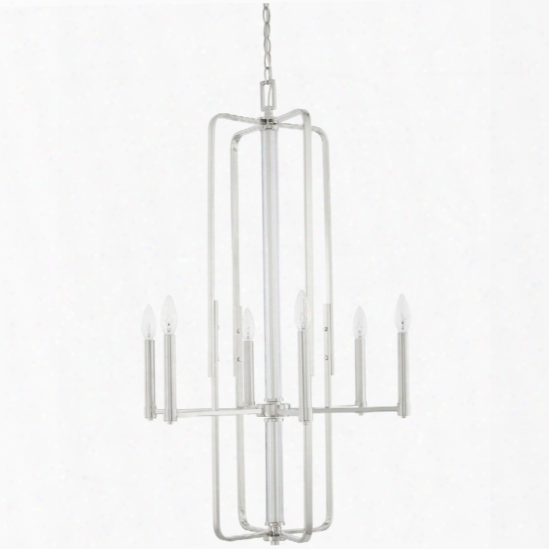 Capital Lighting Manhattan 6-light Foyer Pendant Ih Polished Nickel