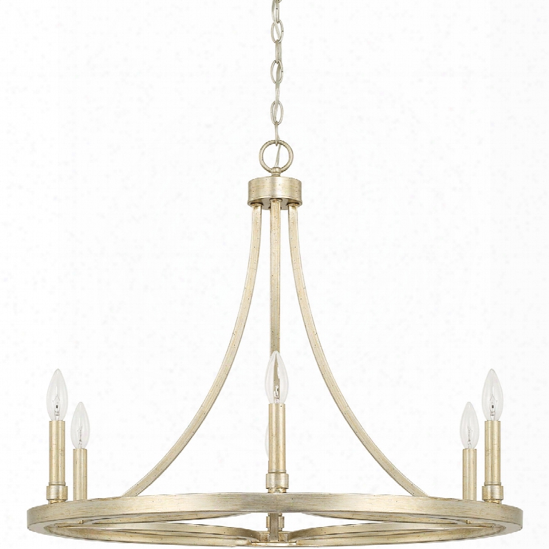 Capital Lighting Mercer 6-light Chandelier In Winter Gold