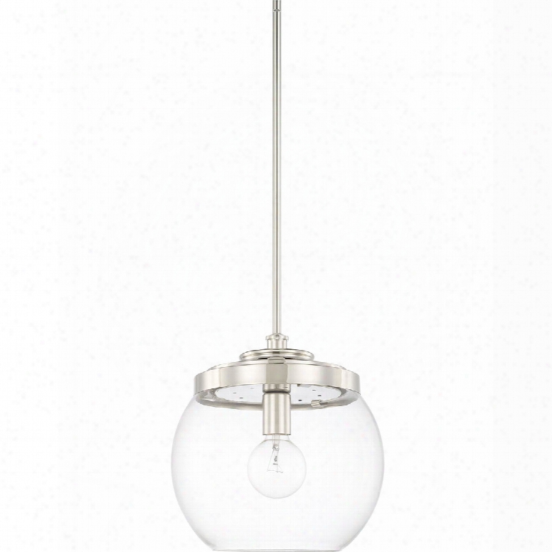 Capital Lighting Mid Century 1-light Pendant In Polished Nickel